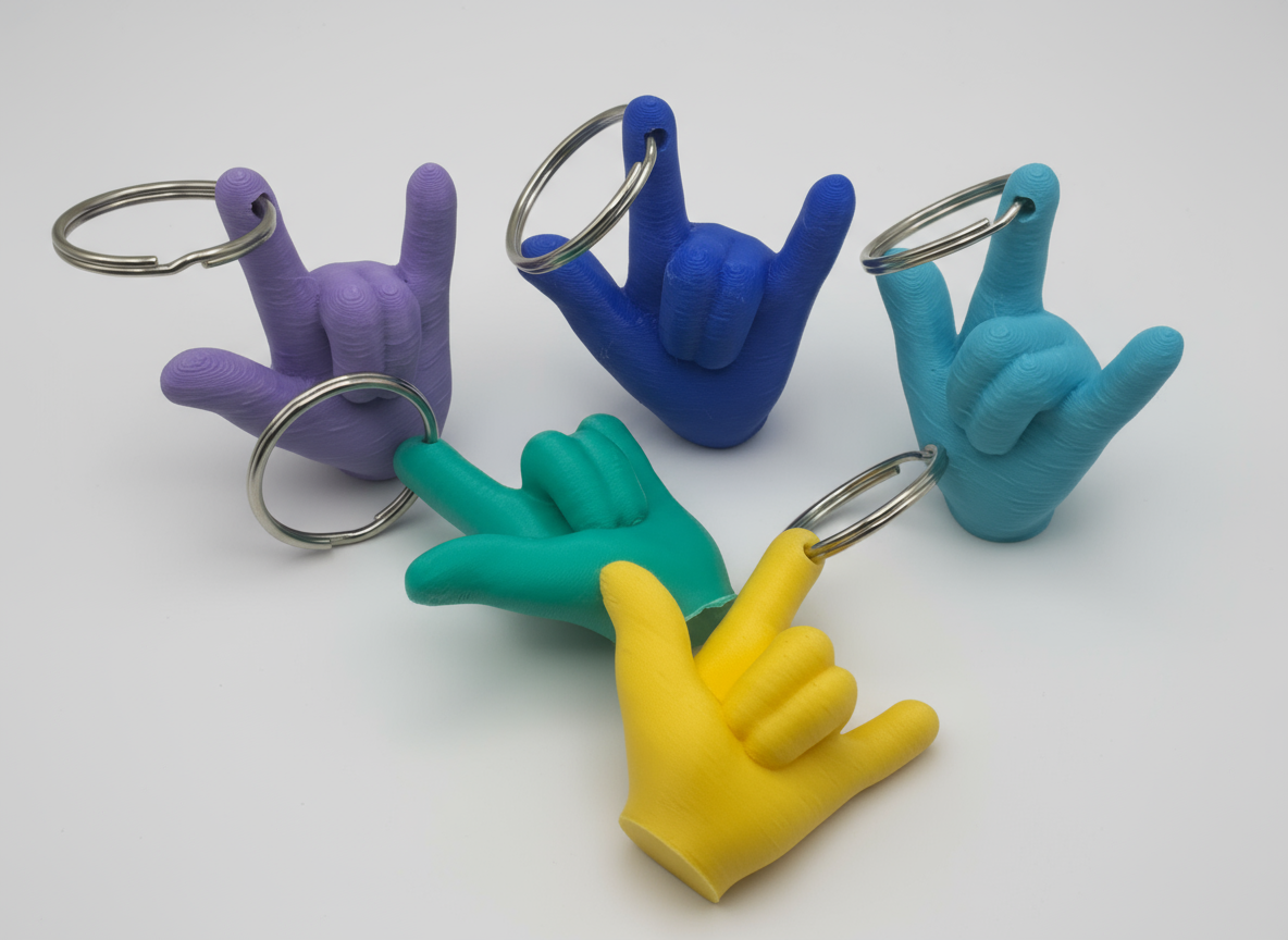 ASL ILY Keychain