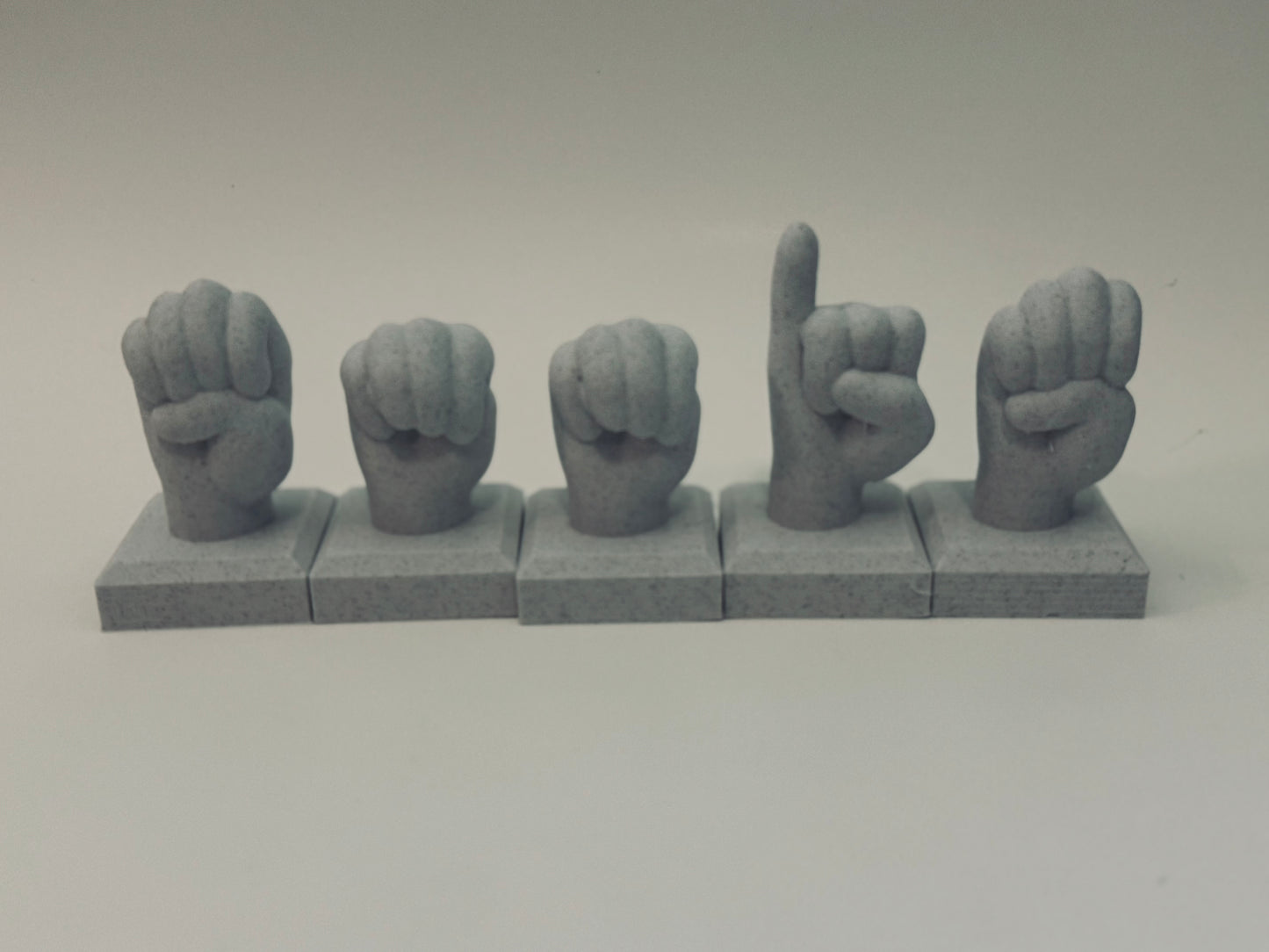 ASL Personalized” 3D Printed Fingerspelling Hand Sculpture