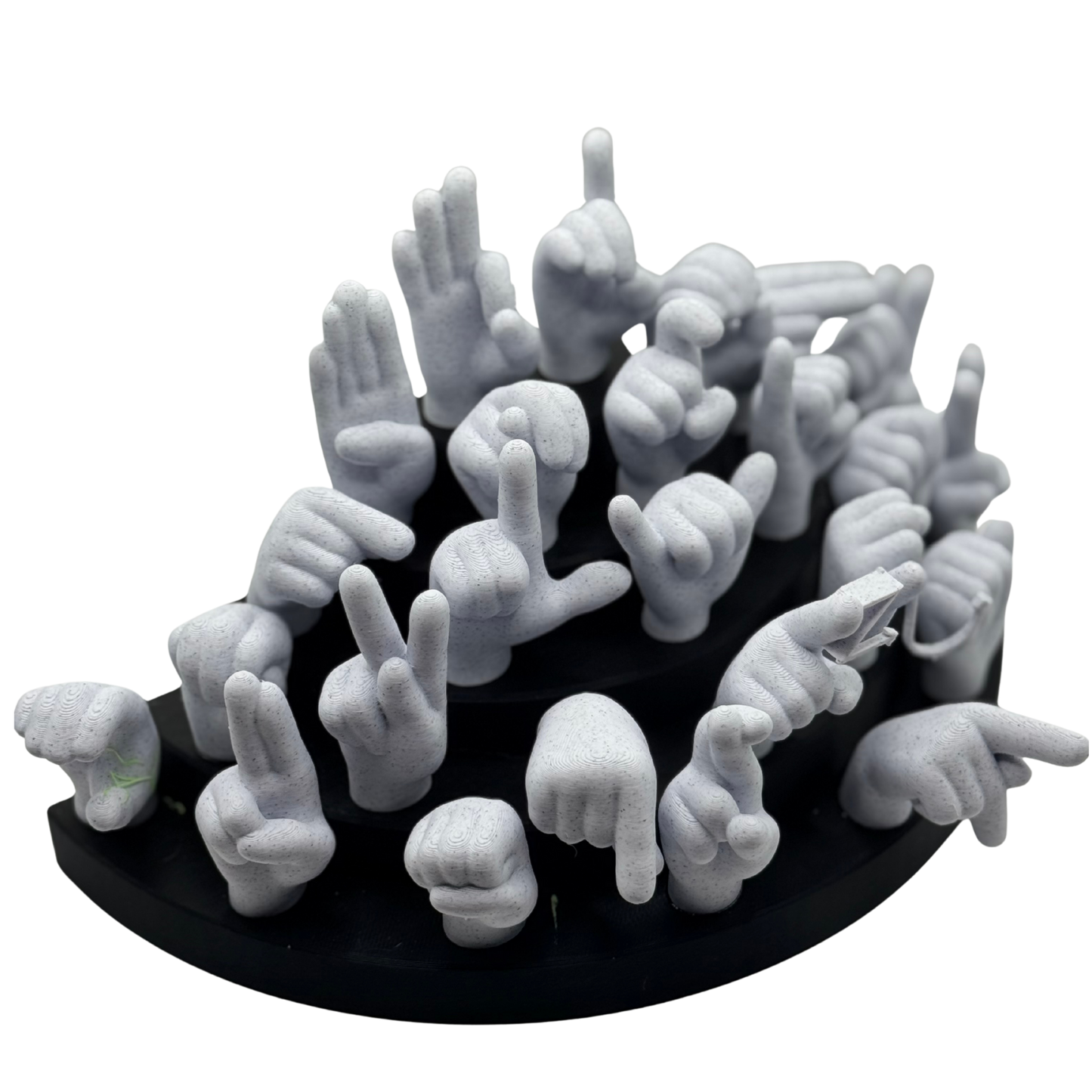 ASL Hand Sign Display – 3D Printed Sign Language Set