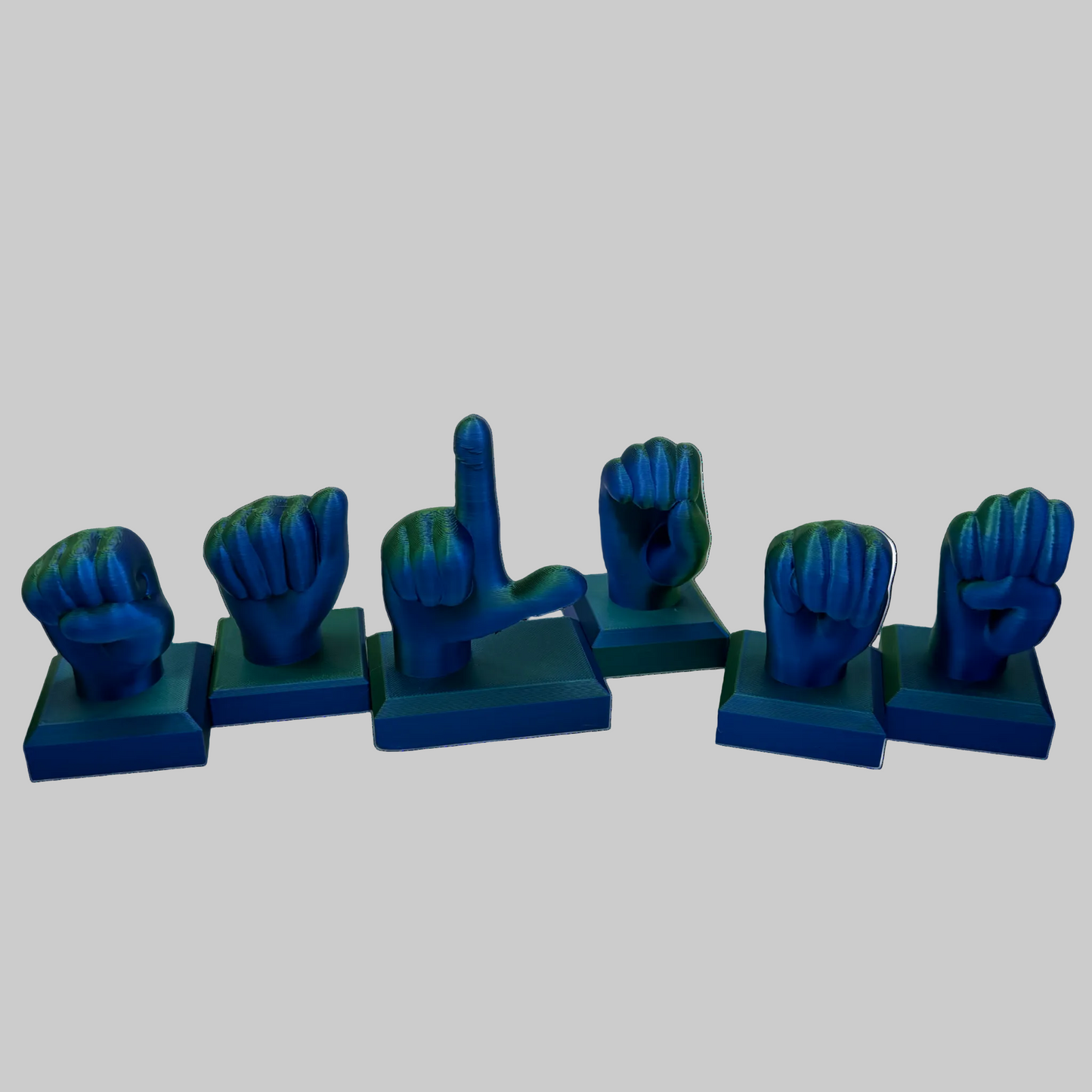 ASL Personalized” 3D Printed Fingerspelling Hand Sculpture