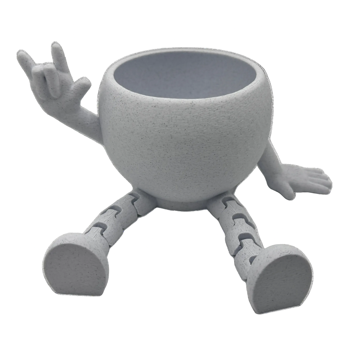 Marble ASL ILY plant pot on a white background